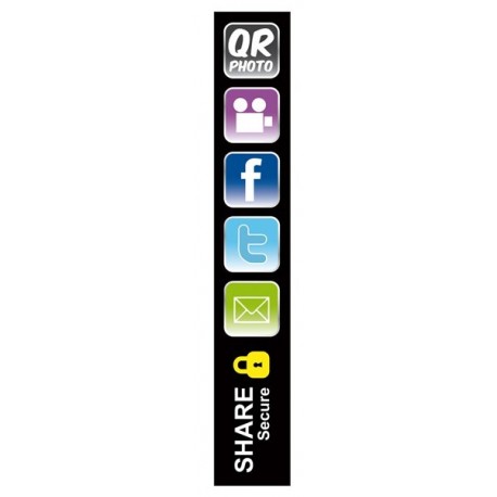 DE3604 - DECAL. Top Left Lateral Social Networks (8x50 cm - Inch 3.1x 19.7)