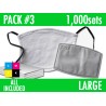 1000 SETS of MASKS. LARGE. PACK 3